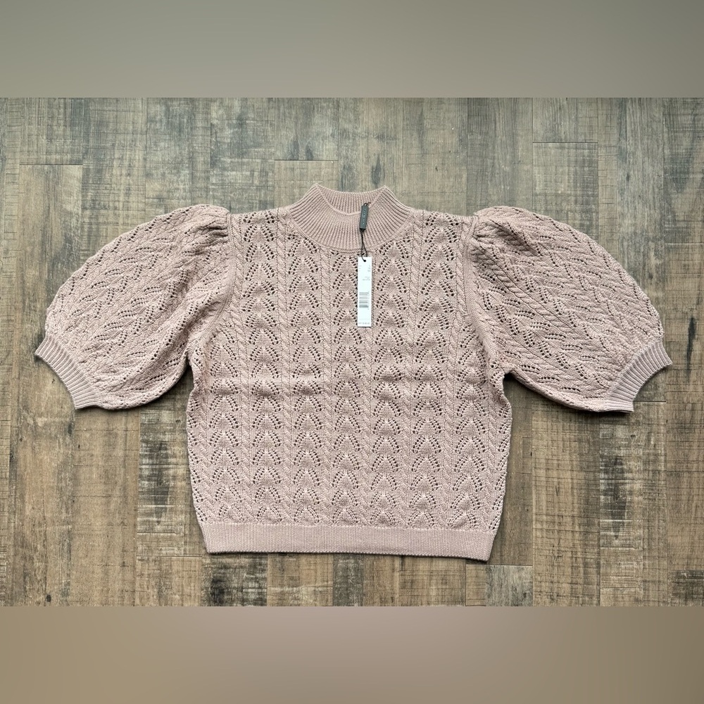 Elie Tahari Pink Cowl Neck Sweater